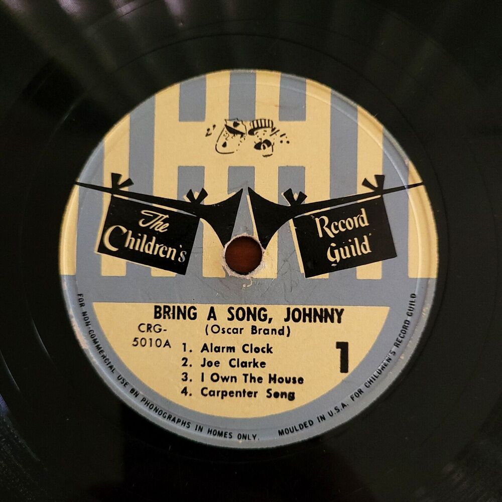 Oscar Brand 78 Bring A Song, Johnny! on CRG-5010 G+ Childrens 1951